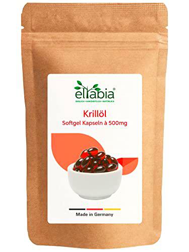 Cápsulas de aceite de krill, 500 unidades, alta dosis diaria de 1500 mg