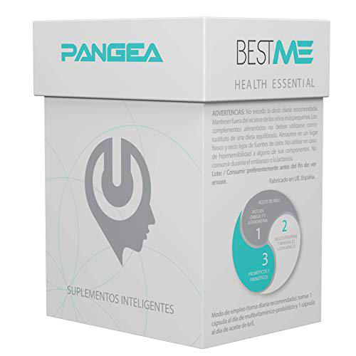 Bestme Pangea | Protege el Sistema Inmune | Refuerza las Defensas | Aceite de Krill (Omega 3) | Probióticos Lactobacillus para la Flora Intestinal | Complejo Vitamínico (Multivitaminico ).60 Cápsulas