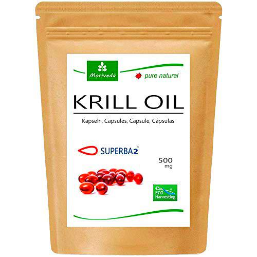 MoriVeda® Superba Premium Krill Oil, 60 cápsulas con revolucionario aceite Omega 3