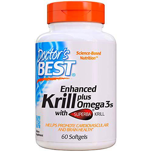 Doctor's Best Enhanced Krill with Omega3s - 60 softgels 60 Unidades 100 g