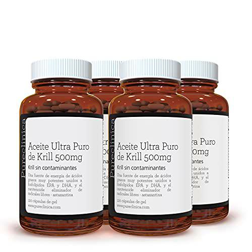 Aceite de Kril Ultra Puro 500mg x 480 cápsulas (4 frascos)
