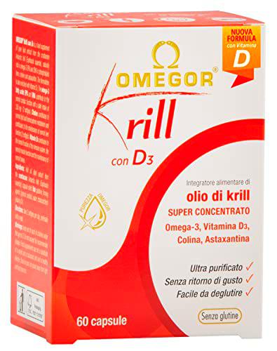 Omegor Krill+ D3 - Suplemento de Aceite de Kril Superba con Omega-3