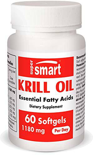 Supersmart - Krill Oil 1180 mg Por Día - Forma de Omega-3 (EPA &amp; DHA)