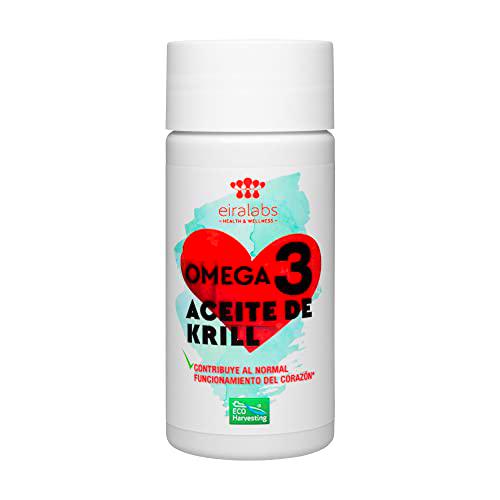 Omega 3 Aceite de Krill Eiralabs - Ácidos grasos omega 3 con EPA y DHA para la salud cardiaca