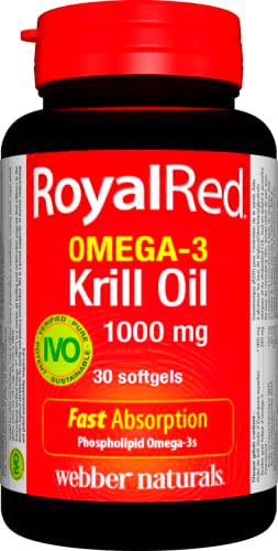 Webber Naturals RoyalRed® Omega-3 Krill Oil Extra Strength 1000 mg 30 Softgels