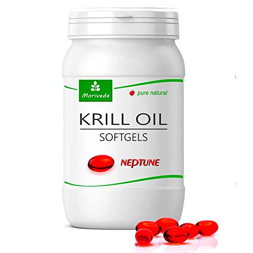 MoriVeda® - Cápsulas de Aceite de Krill 90 o 270, Aceite de Krill 100% puro de NEPTUNO