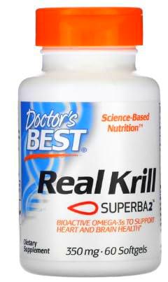 Doctor's Best Real Krill 350mg - Suplemento de Aceite de Krill Puro