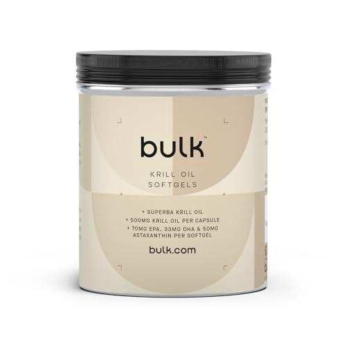 Bulk Cápsulas blandas de aceite de krill, 500 mg, paquete de 180